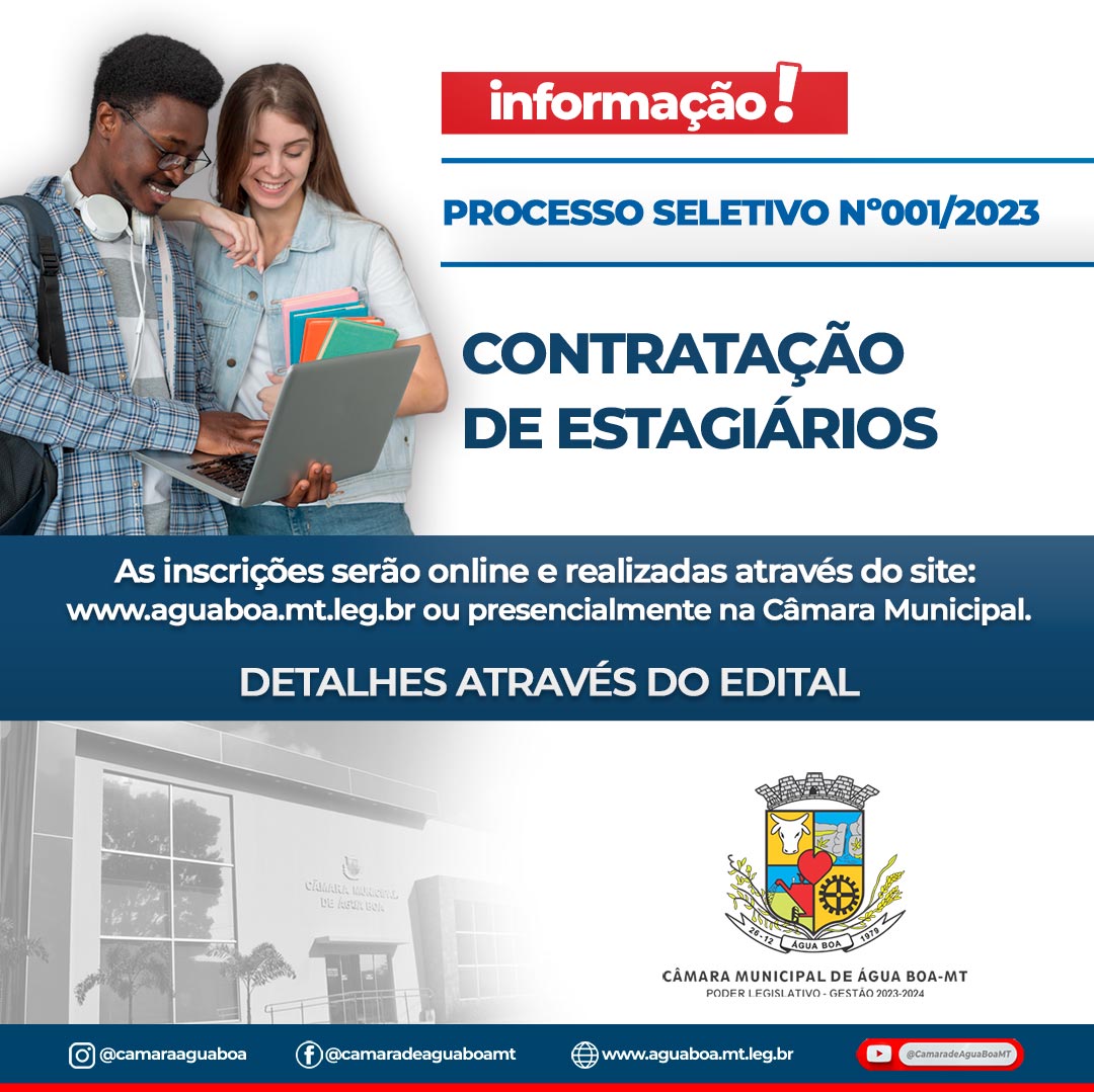 BANNER PROCESSO SELETIVO ESTAGIARIOS