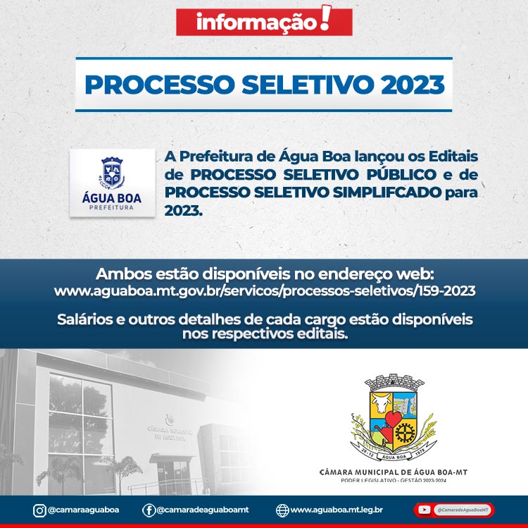 BANNER PROCESSO SELETIVO pref