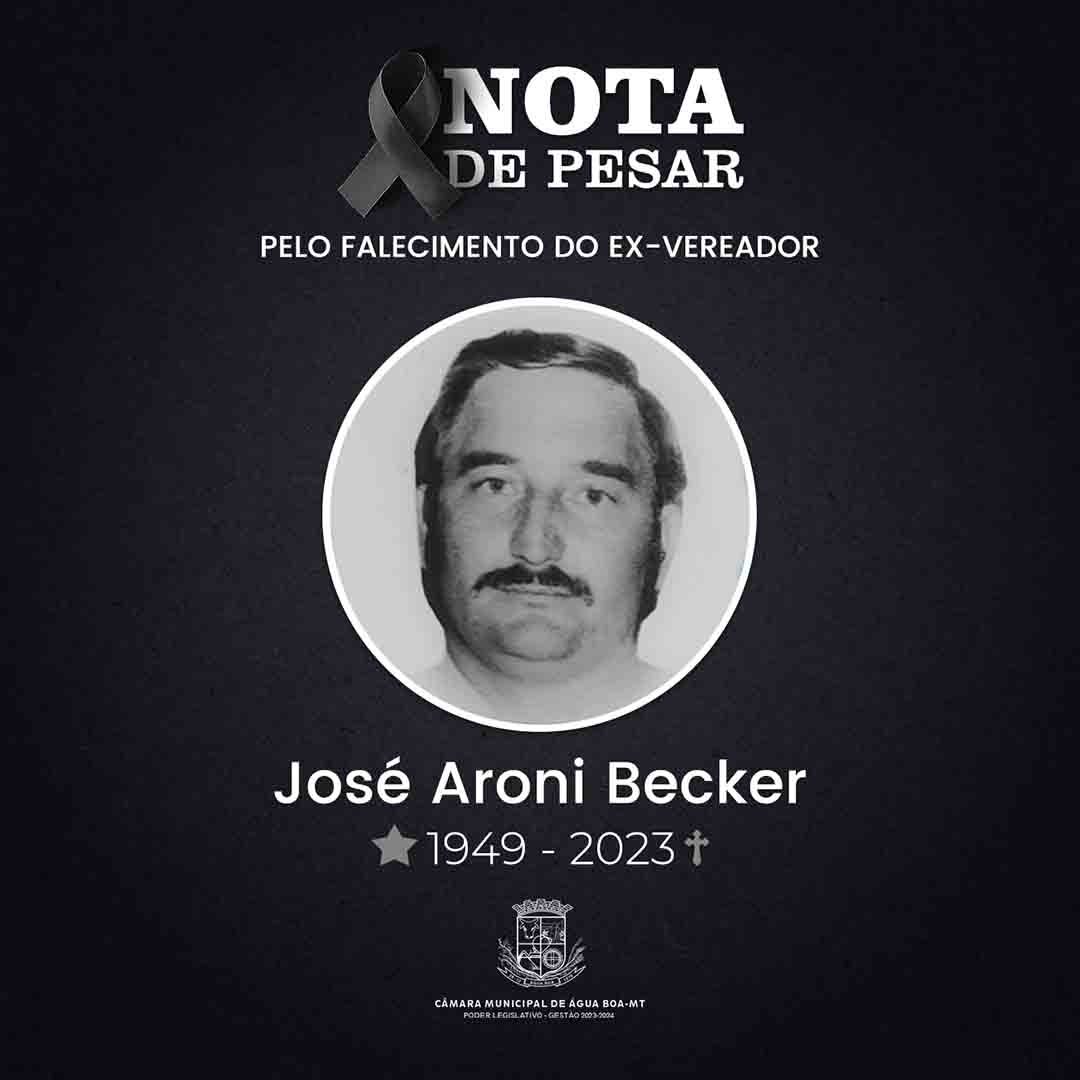 NOTA DE PESAR jose aroni becker