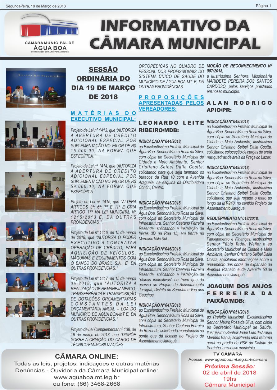 informativo 19 03 pag 1